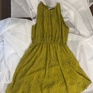H&M Mustard Sleeveless Mini Dress